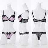 【脇高】 ノーブルリボン 脇高ブラ＆Tバックショーツ  A B C D | palissee | 詳細画像4 