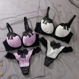 【脇高】 ノーブルリボン 脇高ブラ＆Tバックショーツ  E F | palissee | 詳細画像2 