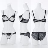 【脇高】 ノーブルリボン 脇高ブラ&バックレースショーツ E F | palissee | 詳細画像3