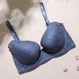 ブルー | さらっとかるいつけごこちのジャガードメッシュソフトワイヤーブラ | palissee