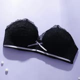 ブラック | ずれないカシュクールストラップレスブラ(S・M・Lサイズ) | palissee