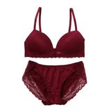 ワイン | 【ノンワイヤー】無地ツーウェイノンワイヤーブラ&ショーツ | palissee