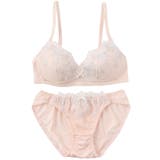 ピンク | 【ノンワイヤー】プリンセスリボン刺繍 ノンワイヤーブラ＆ショーツ  | palissee