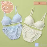 【ノンワイヤー】プチフラワー刺繍 ノンワイヤーブラ&ショーツ | palissee | 詳細画像1