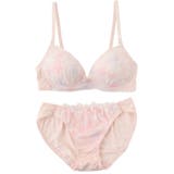 ピンク | 【ノンワイヤー】パステルフラワープリント ノンワイヤーブラ&ショーツ | palissee