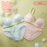 【ノンワイヤー】ガーリーフラワー刺繍 ノンワイヤーブラ＆ショーツ  | palissee | 詳細画像1 