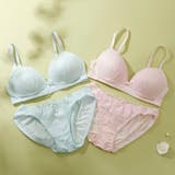 【ノンワイヤー】ガーリーフラワー刺繍 ノンワイヤーブラ＆ショーツ  | palissee | 詳細画像13 