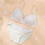 アイボリー | 【ノンワイヤー】フラワープリント ノンワイヤーブラ&ショーツ | palissee