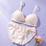 ピンク | 【ノンワイヤー】ガーリーリボンレースノンワイヤーブラ&ショーツ | palissee