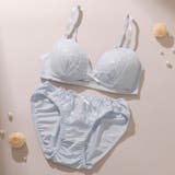 サックス | 【ノンワイヤー】フラワーチュールノンワイヤーブラ&ショーツ | palissee