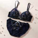 ネイビー | 【ノンワイヤー】Sheer Lemonade Fizzノンワイヤーブラ&ショーツ | palissee