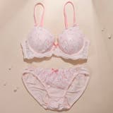 ピンク | リボンブーケ３/４モールドカップブラ＆ショーツ | palissee