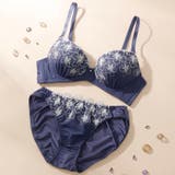 ブルー | フローラルレース3/4モールドカップブラ&ショーツ | palissee