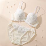 アイボリー | シアーチュール3/4モールドカップブラ&ショーツ | palissee