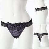 ブラック | sheer lace flowerＴバック | palissee