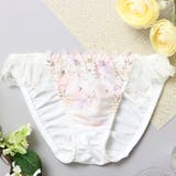 オフホワイト | 水彩プリントローズ刺繍 フルバックショーツ | palissee