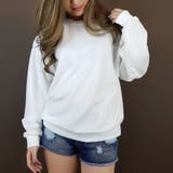 ホワイト | 裾刺繍ロゴトレーナ トップス ロゴ | VANITY FACE