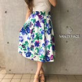 綿生地花柄スカート フレア スカート | VANITY FACE | 詳細画像1 