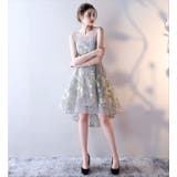 パーティードレス 花柄 刺繍 | パーティードレス通販 Precious Lady | 詳細画像5 