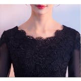 パーティードレス ブラック 花柄 | パーティードレス通販 Precious Lady | 詳細画像8 