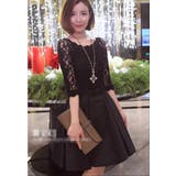 パーティードレス 花柄 レース | パーティードレス通販 Precious Lady | 詳細画像2 