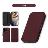 レッド | iPhone18ProMax iPhone17ProMax用 ガラスフリップケー… | Premium Style