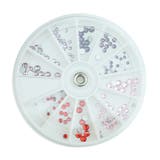 typeB 赤、ピンク、紫 | ケース付き カラフルなラインストーンセット 4色×3サイズ | アクセサリーショップPIENA