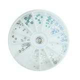 typeE ブラウン、緑、青 | ケース付き カラフルなラインストーンセット 4色×3サイズ | アクセサリーショップPIENA