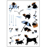 ウォールステッカー 貼ってはがせる 犬の休日 | アクセサリーショップPIENA | 詳細画像2 