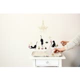 ウォールステッカー 貼ってはがせる キラキラシャンデリアとネコ | アクセサリーショップPIENA | 詳細画像2 