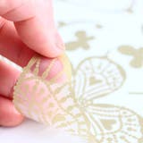 ウォールステッカー きらきらビーズの蝶 金色グリッター | アクセサリーショップPIENA | 詳細画像6
