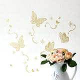 ウォールステッカー きらきらビーズの蝶 金色グリッター | アクセサリーショップPIENA | 詳細画像8
