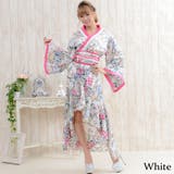 サテン和柄ロング着物ドレス 衣装 ダンス | アクセサリーショップPIENA | 詳細画像5 