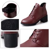 レースアップ ブーティ ローヒール ショートブーツ レディース 履きやすい | アクセサリーショップPIENA | 詳細画像3 