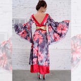 サテン花柄ロング着物ドレス キャバドレス 女性用 | アクセサリーショップPIENA | 詳細画像5 