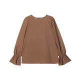 キャメル | バックボタンキャンディスリーブTブラウス Tブラウス キャンディスリーブ | Pierrot