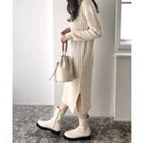 アイボリー | 選べる2ネックリブニットワンピース ワンピース リブ リブニット リブワンピ | Pierrot