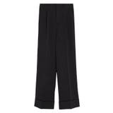 ブラック | 裾ダブルストレートパンツ パンツ ストレート | Pierrot