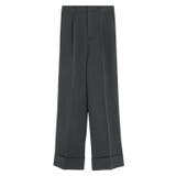 チャコール | 裾ダブルストレートパンツ パンツ ストレート | Pierrot