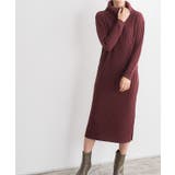 バーガンディ | 選べる2ネックリブニットワンピース ワンピース リブ リブニット リブワンピ | Pierrot