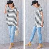 とろみ素材 ショルダー切り替え ポケット付きチュニックTシャツ | Pierrot | 詳細画像6 