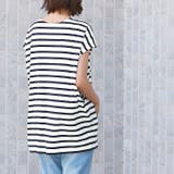 とろみ素材 ショルダー切り替え ポケット付きチュニックTシャツ | Pierrot | 詳細画像7 