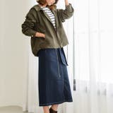 リボン付きデニムロング タイトスカートナロースカート ベルト付き ストレッチ | Pierrot | 詳細画像6