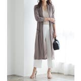 モカブラウン | UVカット機能ロングトッパーカーデ カーディガン カーデ UVカット | Pierrot