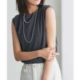 チャコール | ノースリーブカットソーノースリ フレンチスリーブ サイドスリット | Pierrot