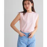 パウダーピンク | ノースリーブカットソーノースリ フレンチスリーブ サイドスリット | Pierrot