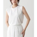 オフホワイト | ノースリーブカットソーノースリ フレンチスリーブ サイドスリット | Pierrot