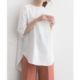 サイドスリットチュニックTシャツ サイドスリット カットソー Tシャツ 5分袖 | Pierrot | 詳細画像32 