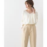 アイボリー | Vネックオーバーサイズニット ニット セーター Vネック オーバーサイズ | Pierrot