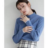 B/杢ブルー×シルバーグレー | 選べる配色リブニット ニット セーター | Pierrot